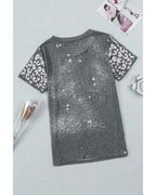 Azura Exchange Leopard Print Short Sleeve T-shirt - S