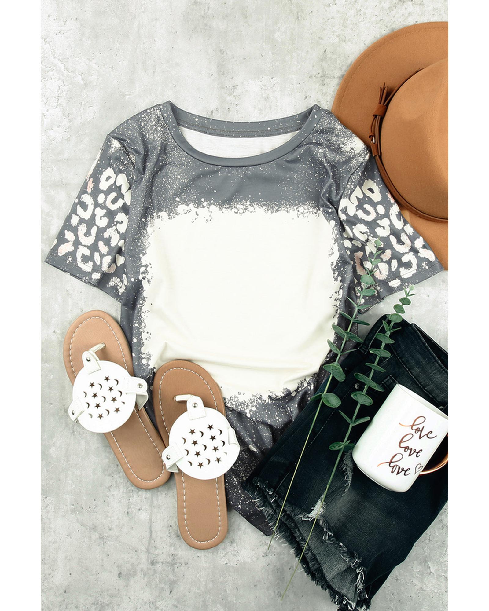 Azura Exchange Leopard Print Short Sleeve T-shirt - XL
