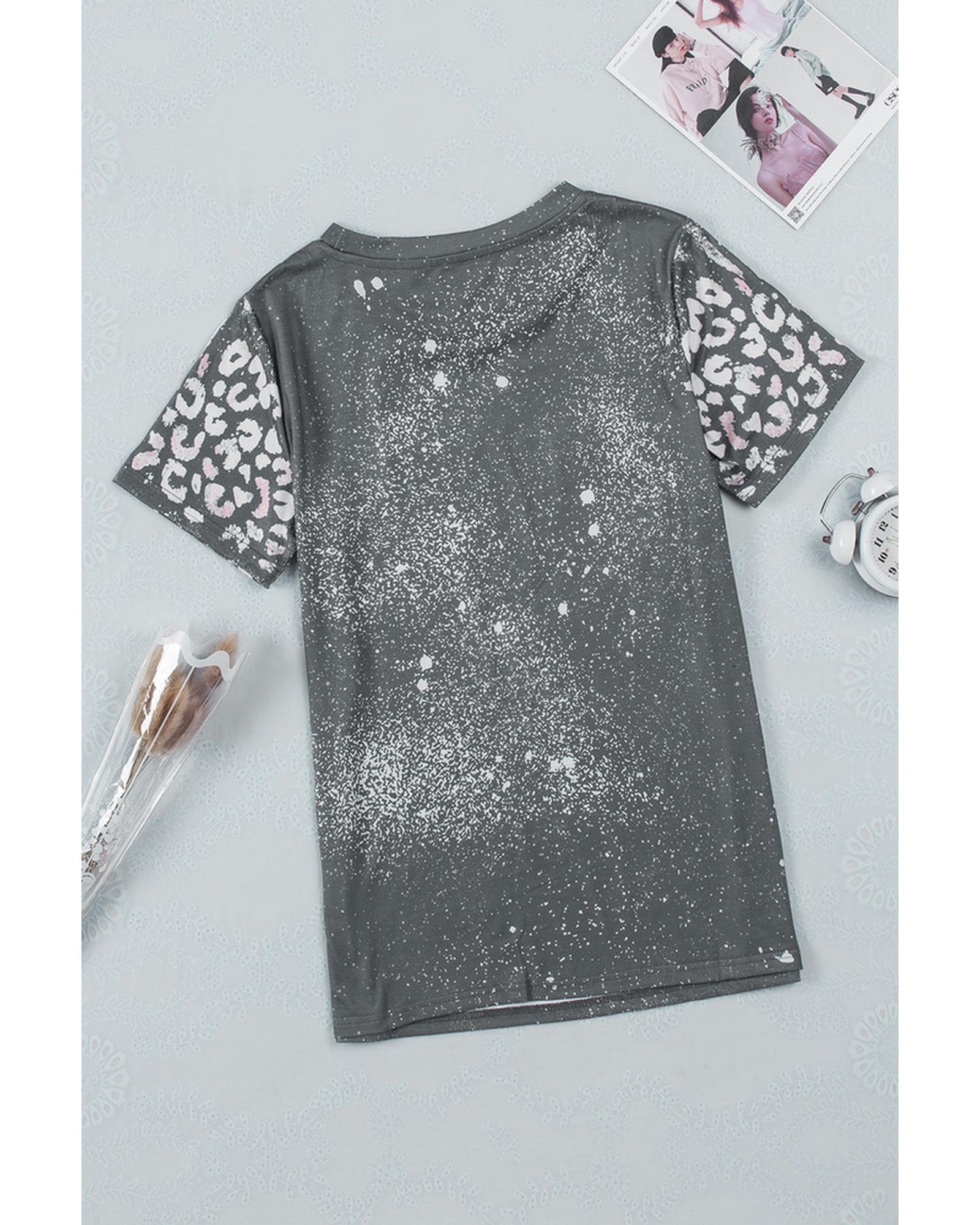 Azura Exchange Leopard Print Short Sleeve T-shirt - XL