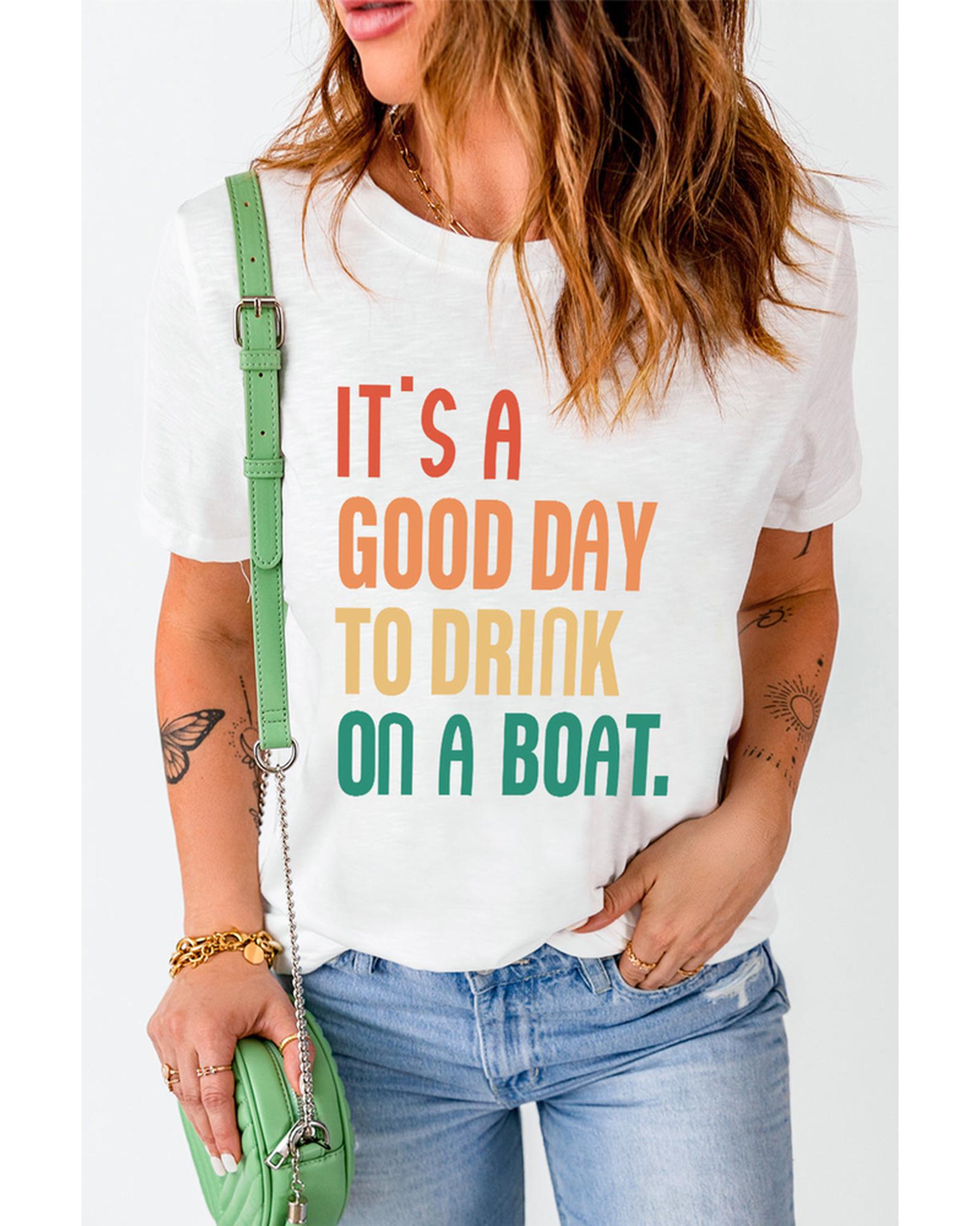 Azura Exchange Good Day Boat Letters T-Shirt - 2XL Main image