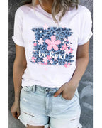 Azura Exchange Cherry Blossoms Leopard Print T-Shirt - L
