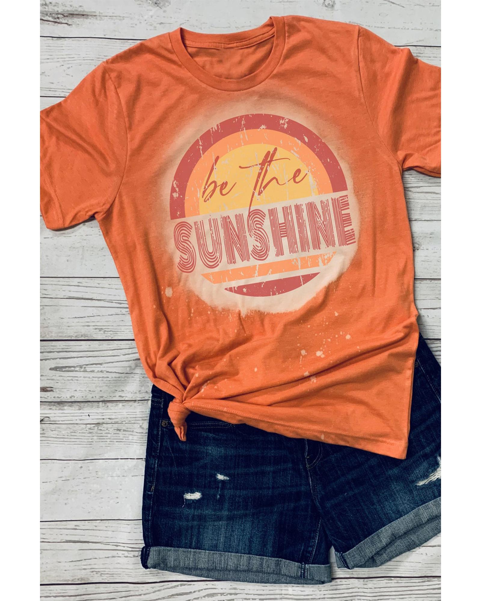 Azura Exchange Graphic Print Crewneck T-Shirt - Be The Sunshine - S Main image