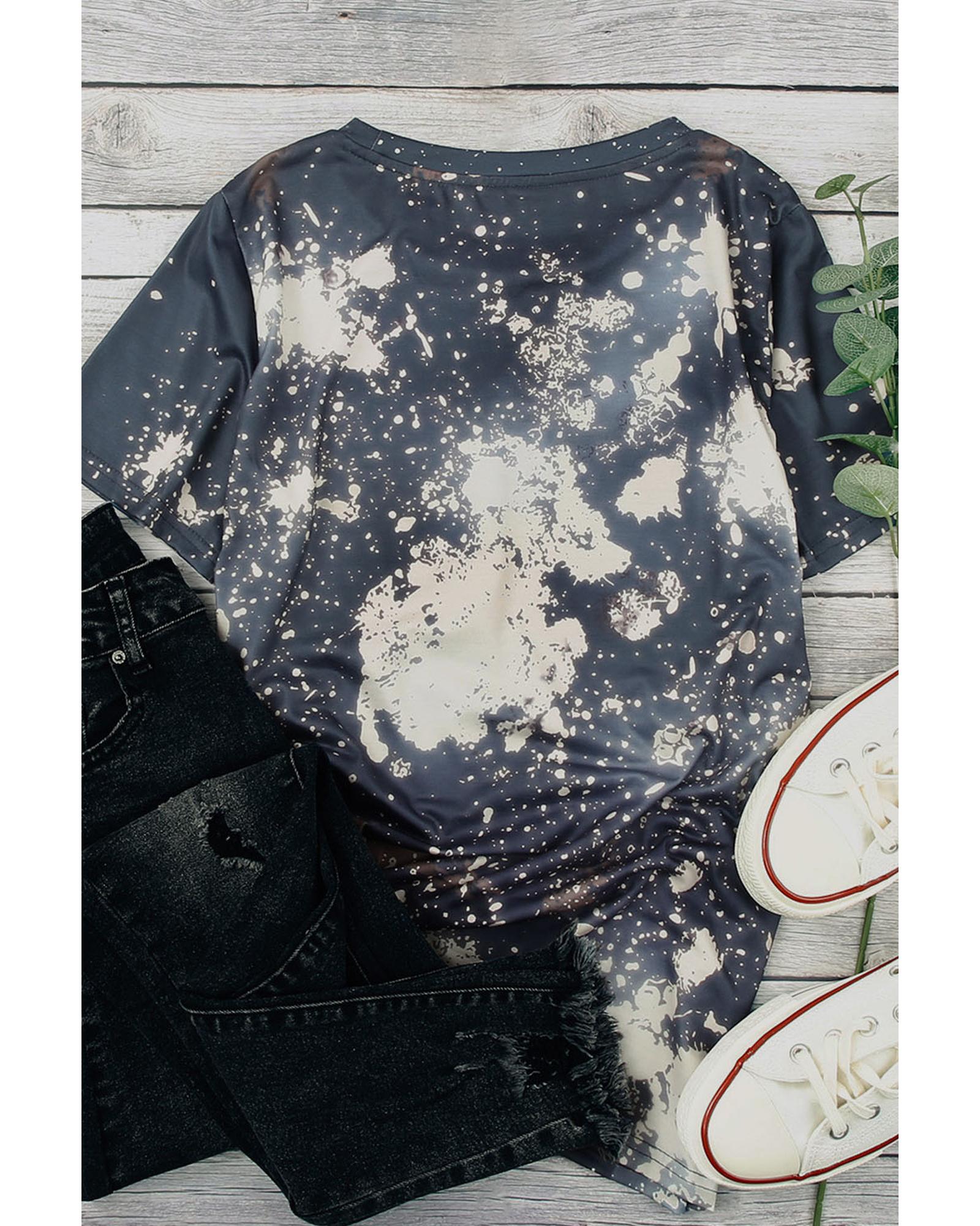 Azura Exchange Leopard Print Color Block Short Sleeve Top - XL