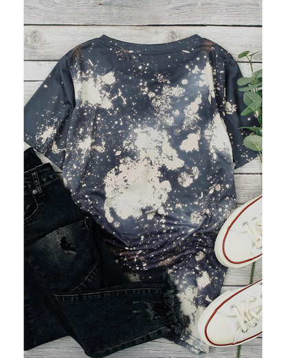 Azura Exchange Leopard Print Color Block Short Sleeve Top - XL