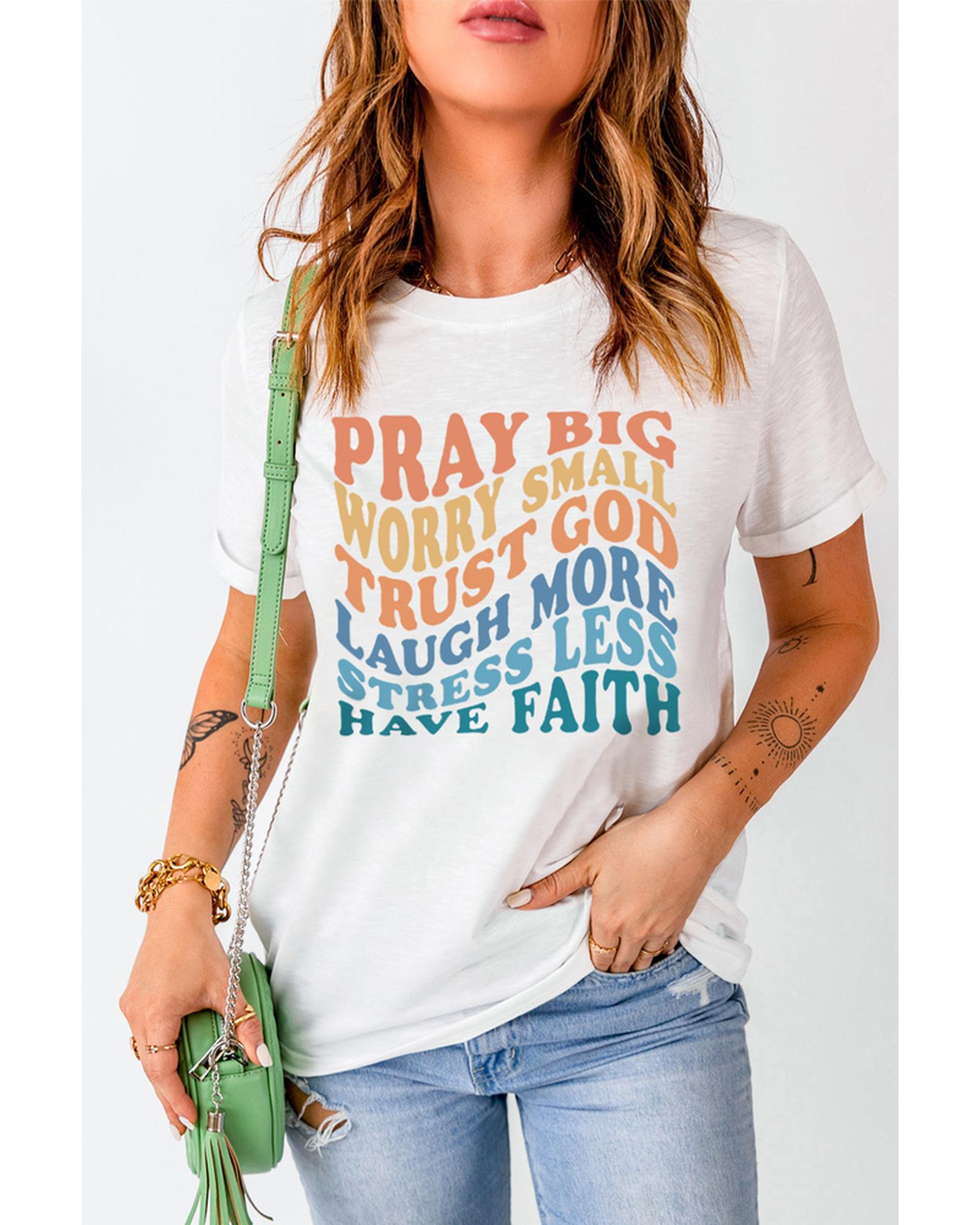 Azura Exchange Faith Inspired Words Print T-Shirt - 2XL Secondary image