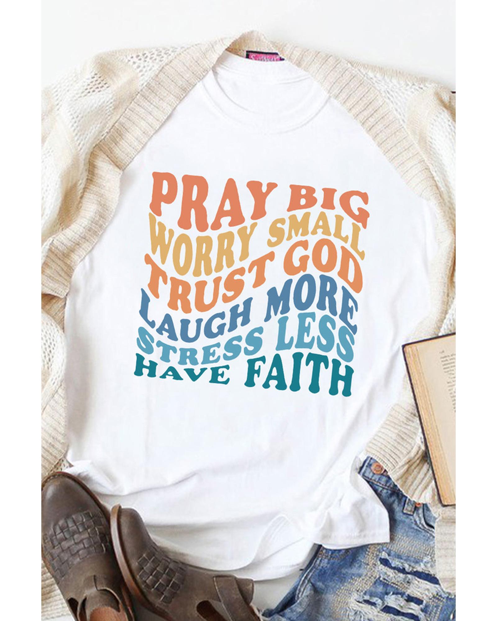 Azura Exchange Faith Inspired Words Print T-Shirt - M Main image