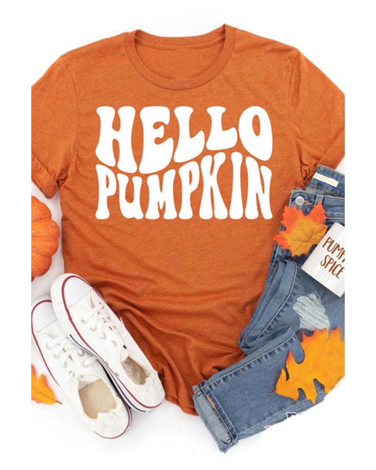 Azura Exchange Pumpkin Short Sleeve Tee - S Secondary image