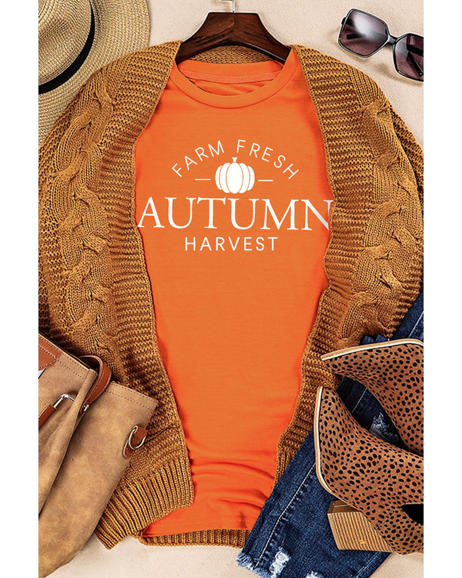 Azura Exchange Autumn Harvest Short Sleeve T-Shirt - S