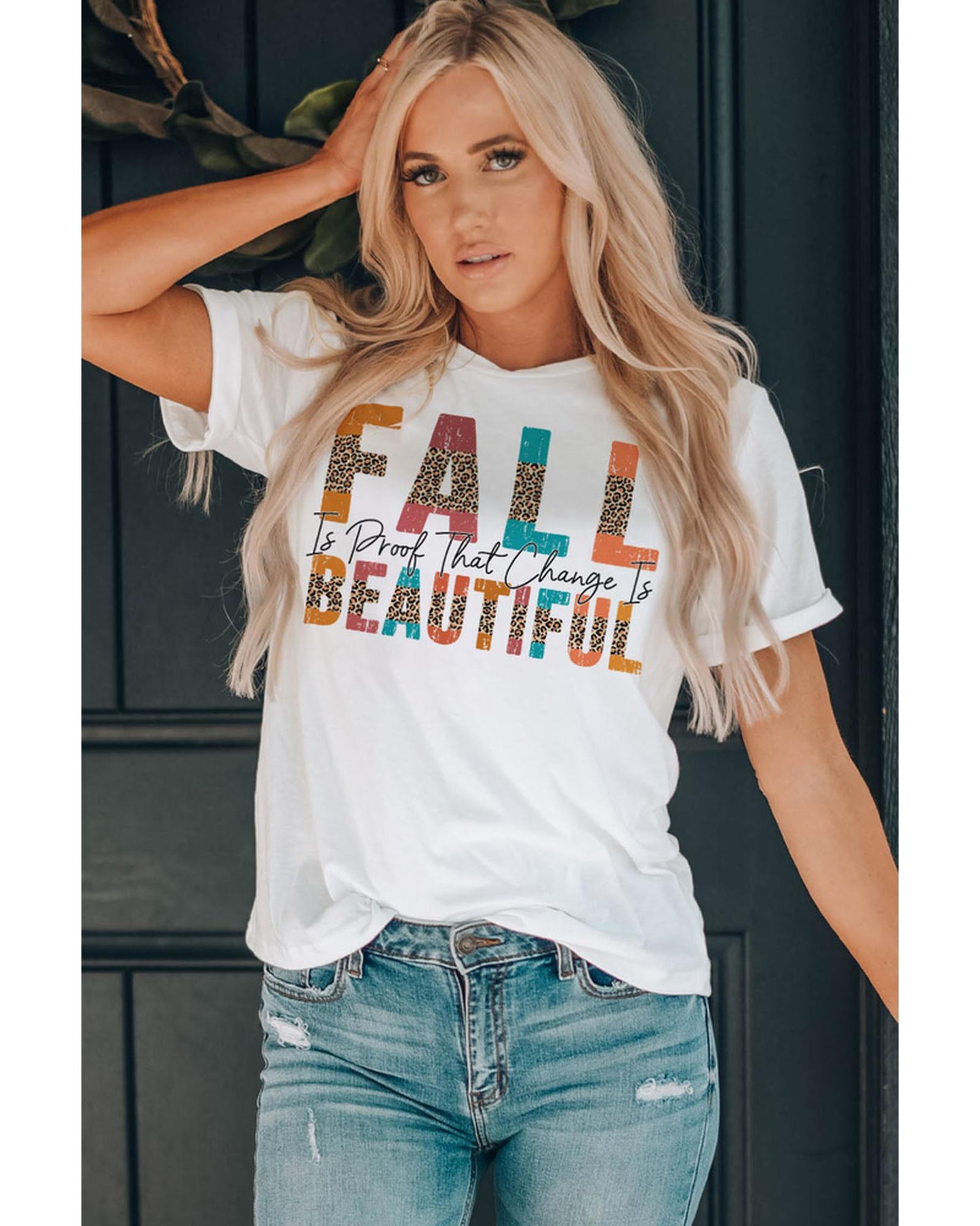 Azura Exchange Leopard Print Short Sleeve T Shirt - S