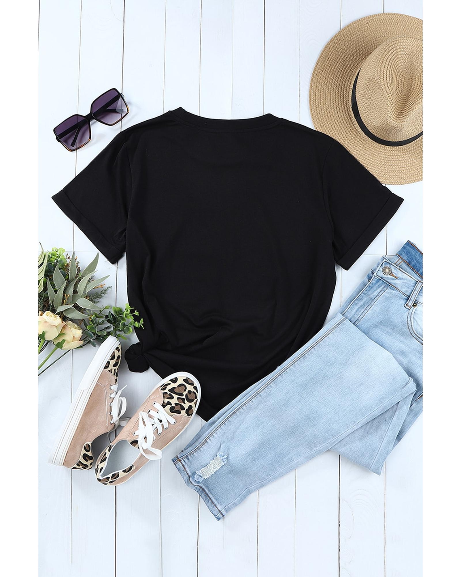 Azura Exchange Thankful Grateful Blessed Graphic Tee - S