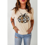 Azura Exchange Thankful Pumpkin Plaid Print Graphic Tee - S