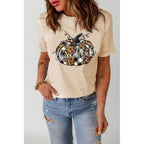 Azura Exchange Thankful Pumpkin Plaid Print Graphic Tee - S