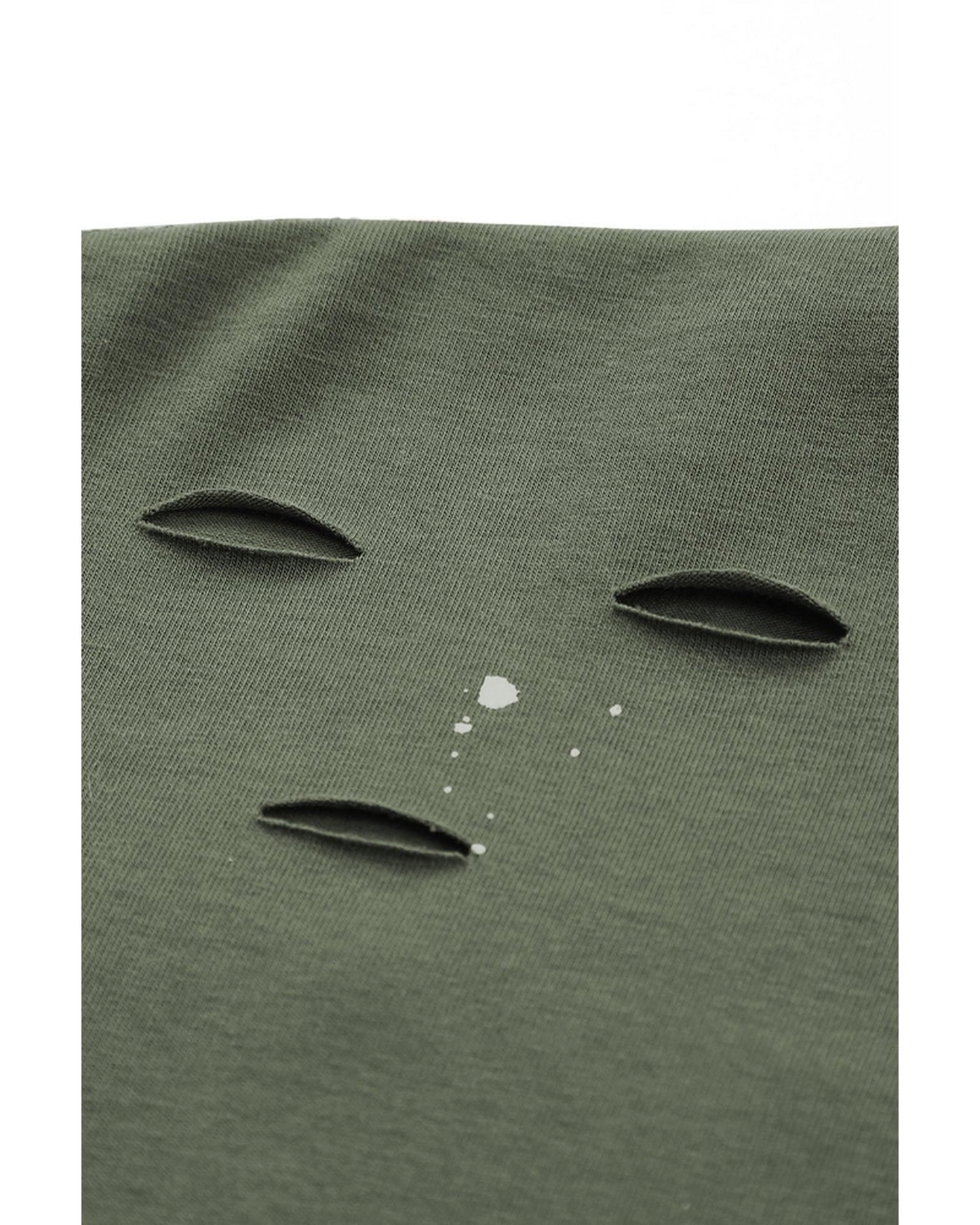 Azura Exchange Bleached Distressed Asymmetric Hem Top - S