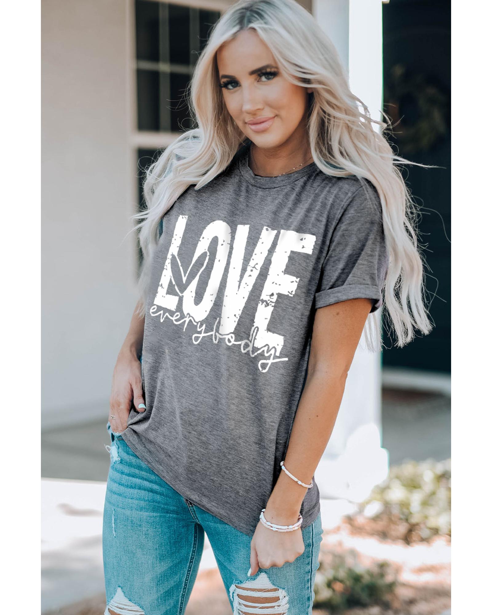 Azura Exchange LOVE everybody Graphic T-shirt - L