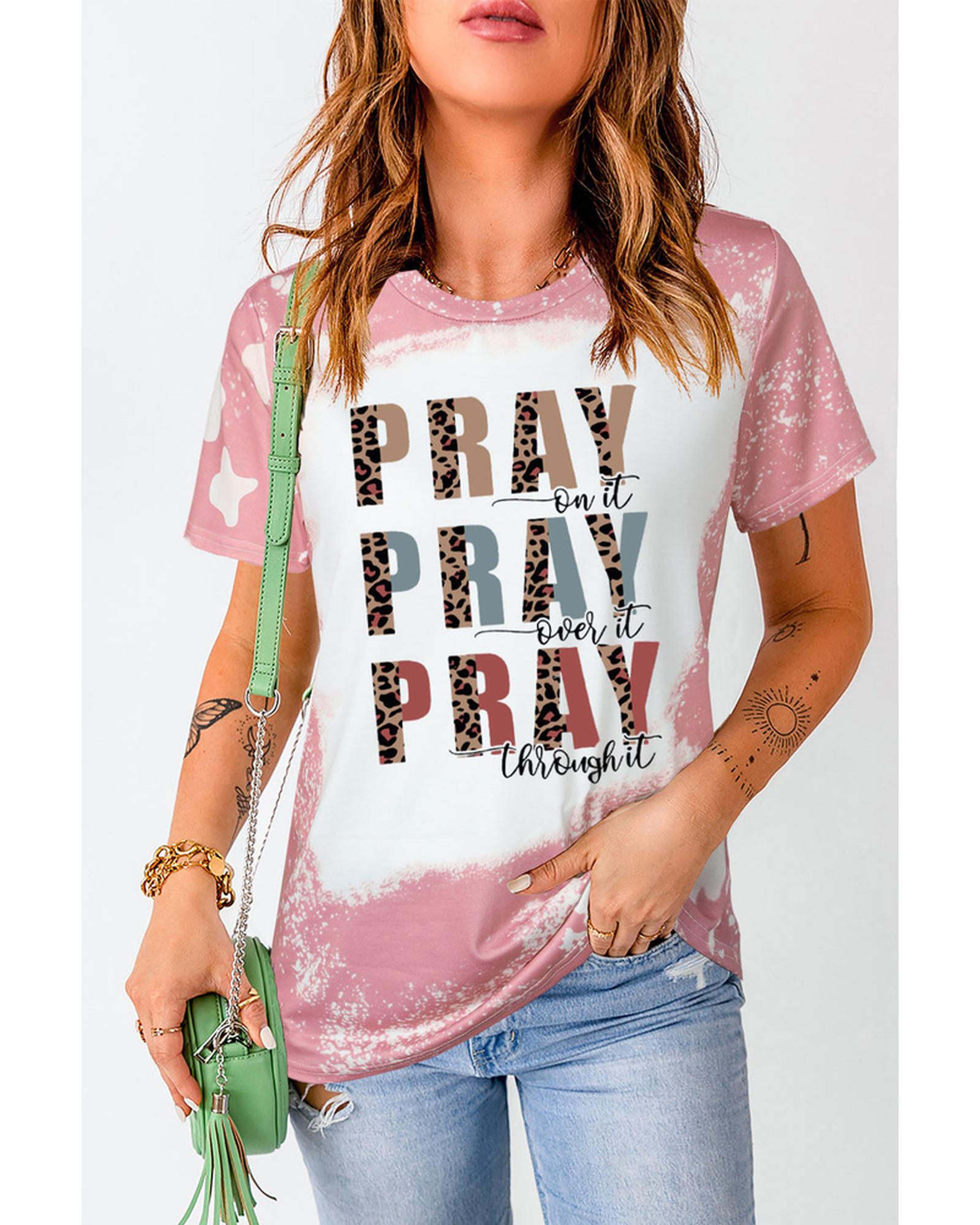 Azura Exchange Leopard Tie Dye Short Sleeve Graphic Tee - S Secondary image