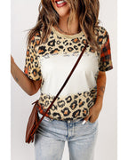 Azura Exchange Leopard Print Short Sleeve T-Shirt - S
