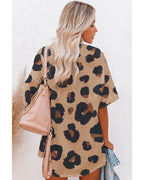 Azura Exchange Leopard Print Loose T-Shirt - M
