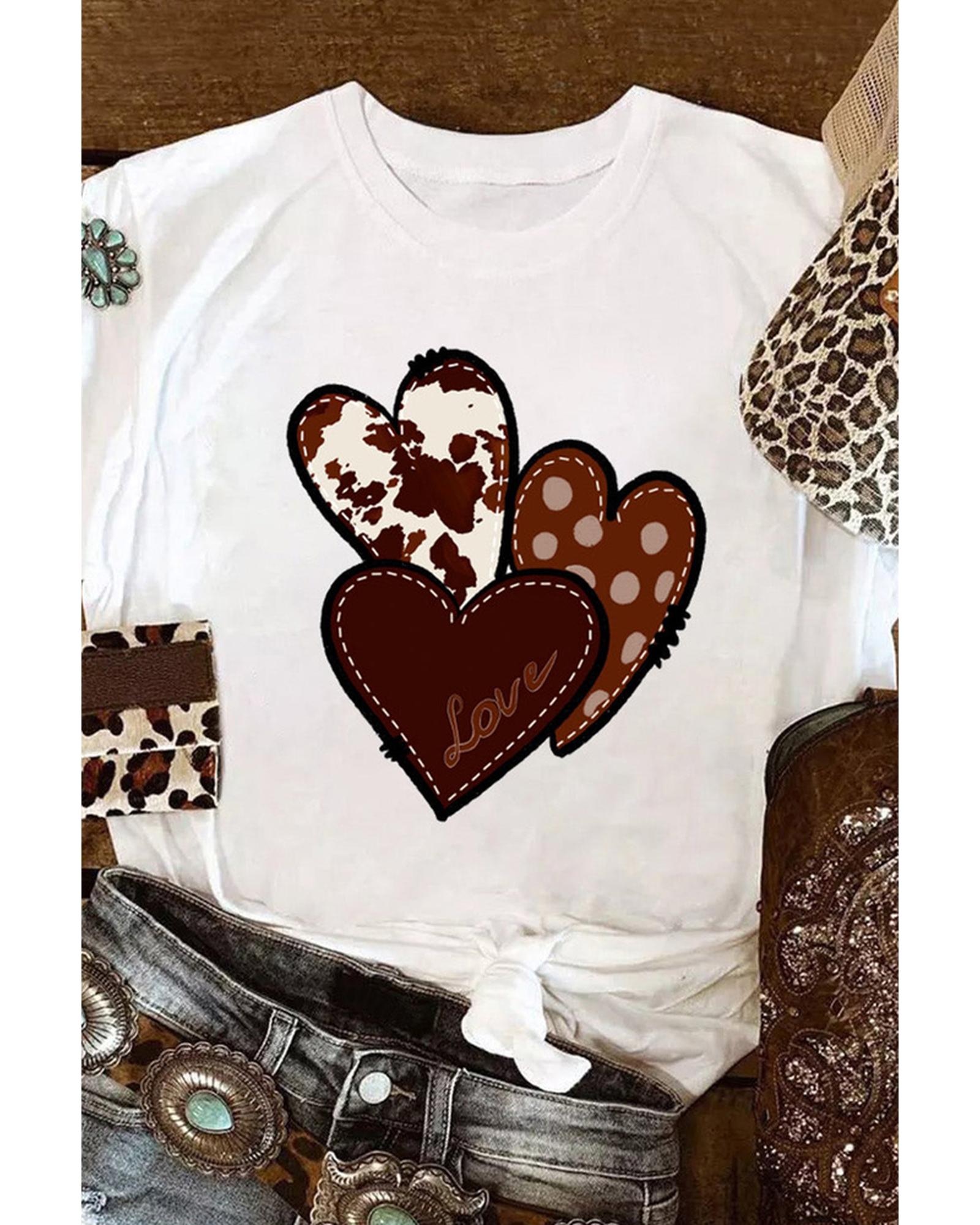 Azura Exchange Heart Print T-shirt - L Main image