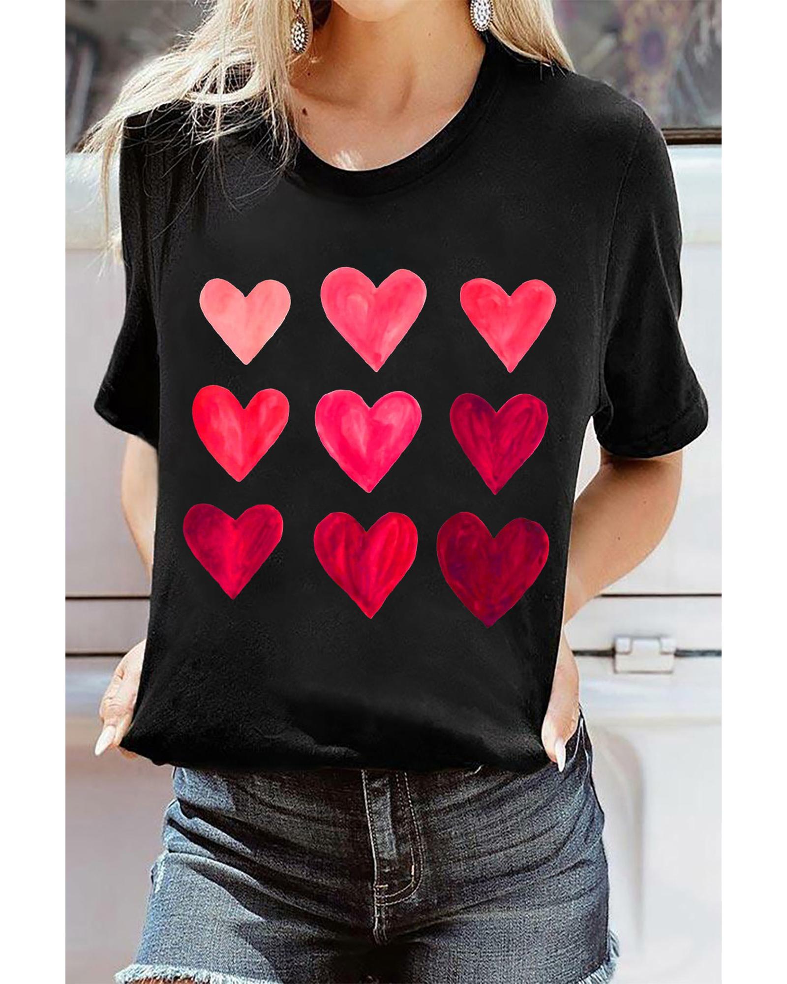 Azura Exchange Heart Graphic Tee for Valentines Day - 2XL Main image