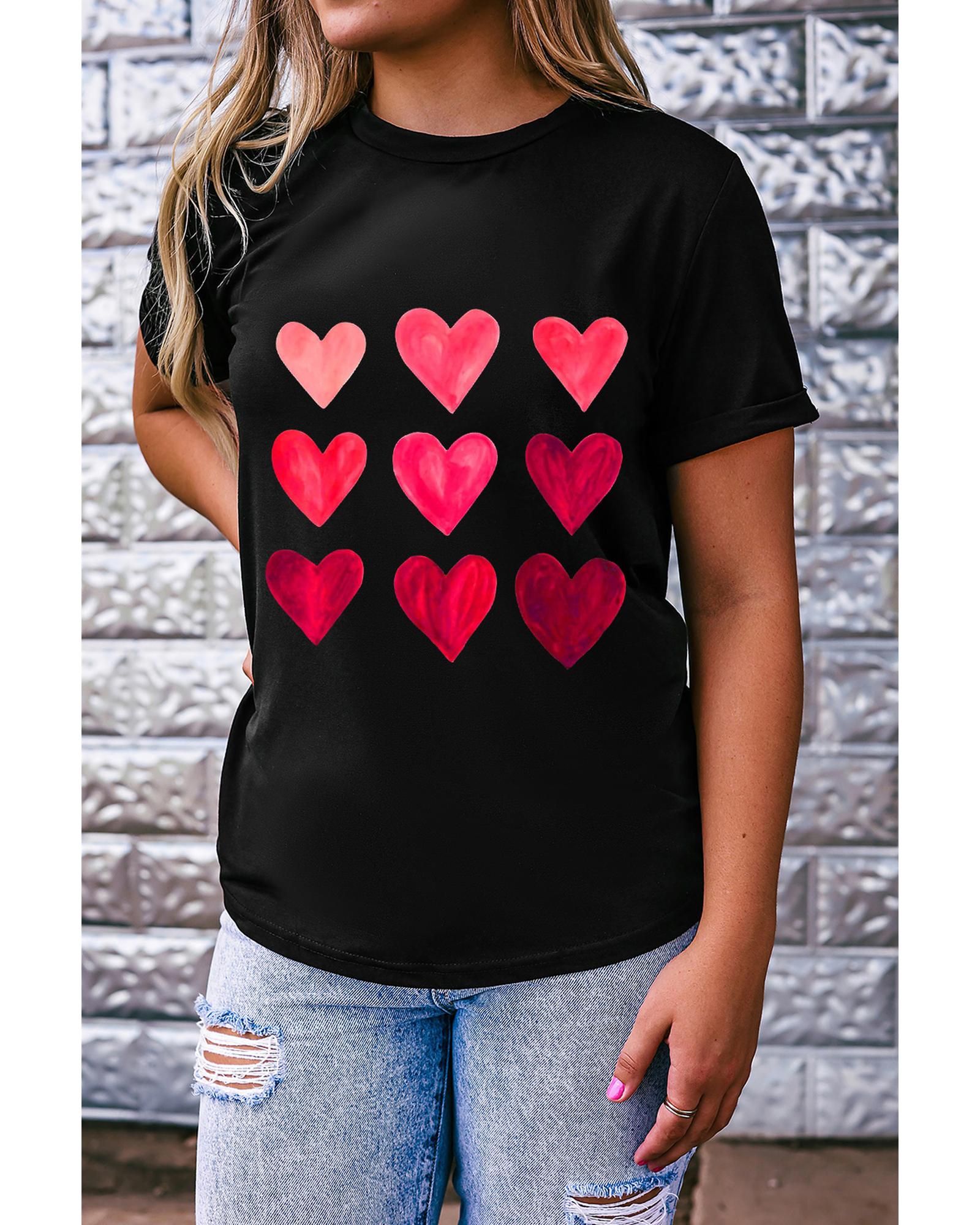 Azura Exchange Heart Graphic Tee for Valentines Day - 2XL Secondary image