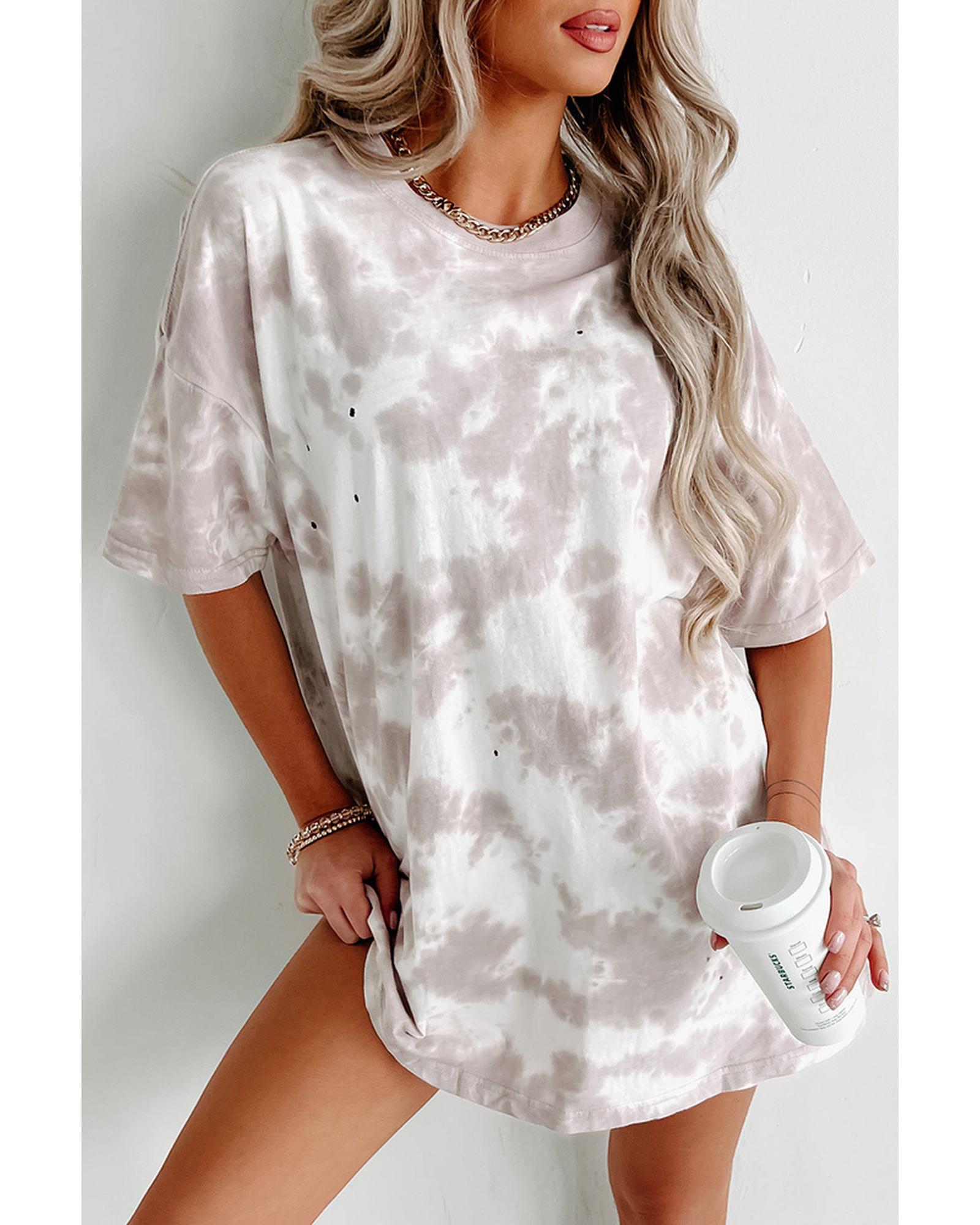Azura Exchange Tie-dye Short Sleeve Top - L Secondary image