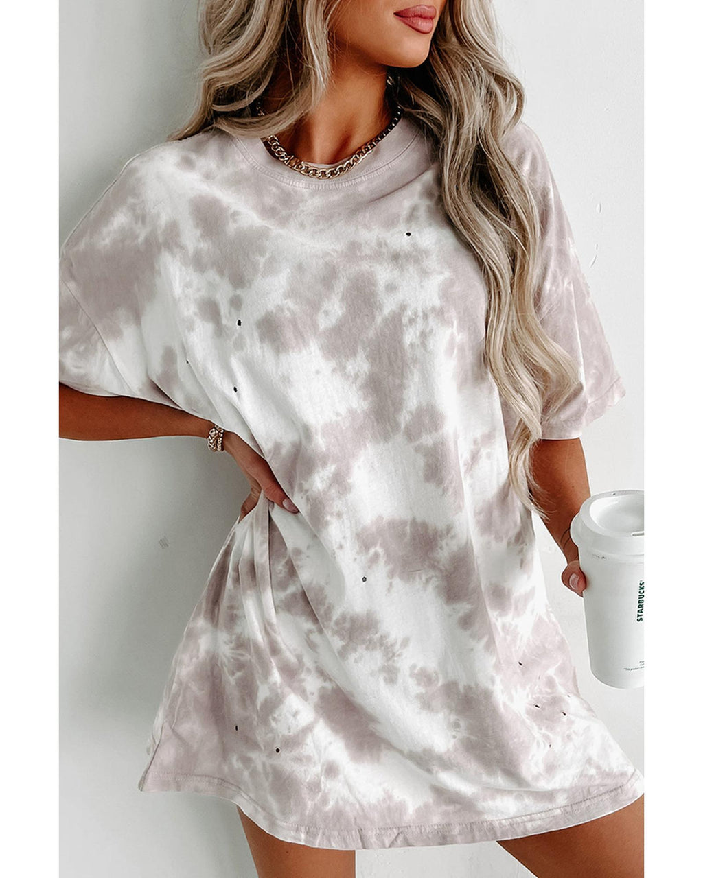 Azura Exchange Tie-dye Short Sleeve Top - XL