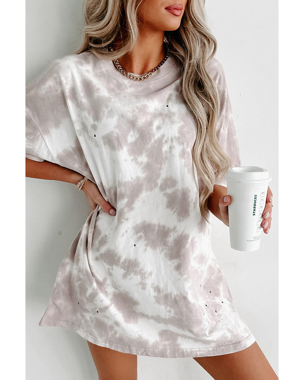 Azura Exchange Tie-dye Short Sleeve Top - XL