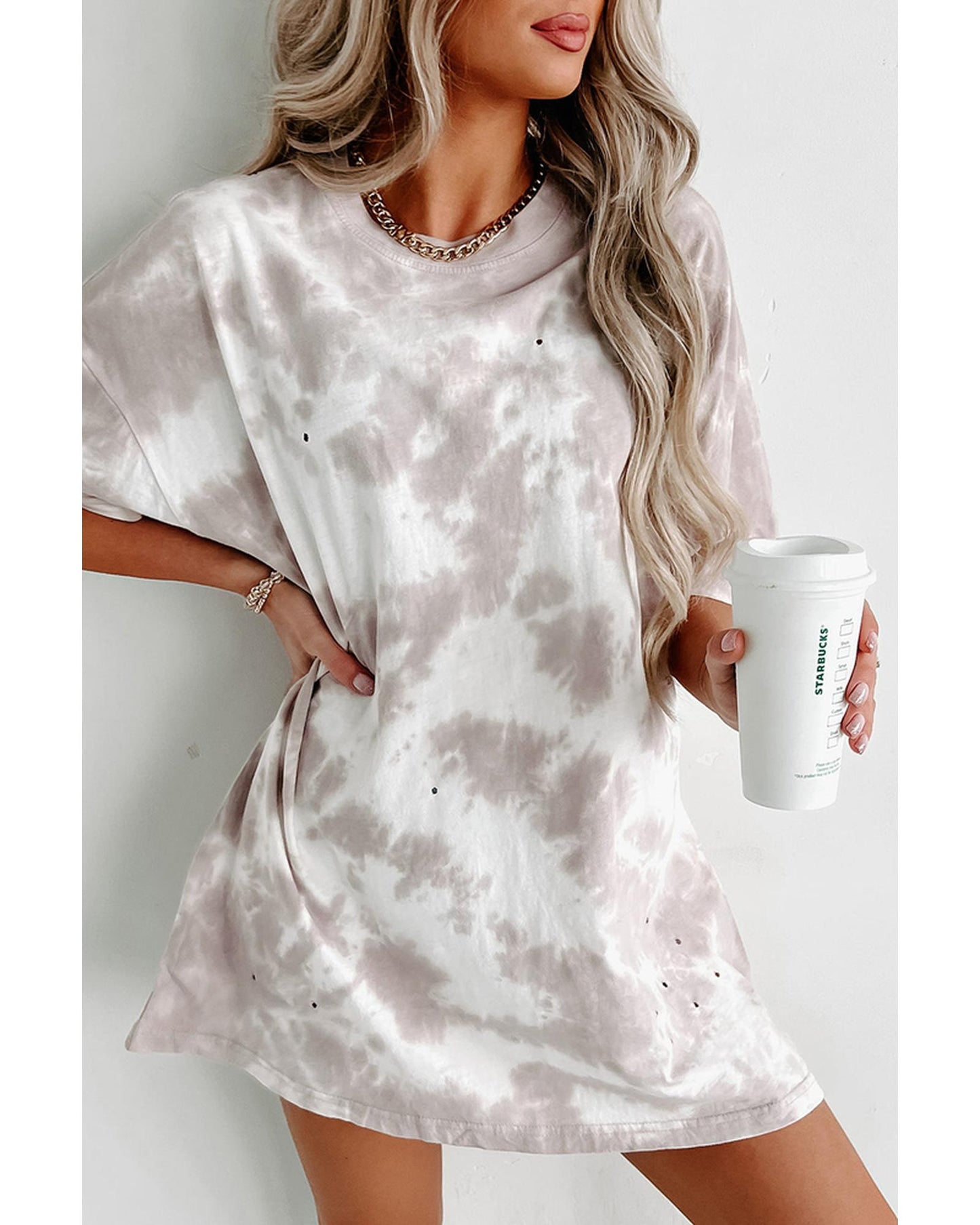 Azura Exchange Tie-dye Short Sleeve Top - XL