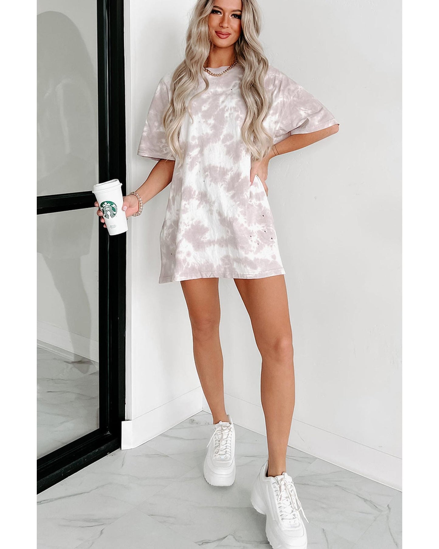 Azura Exchange Tie-dye Short Sleeve Top - XL