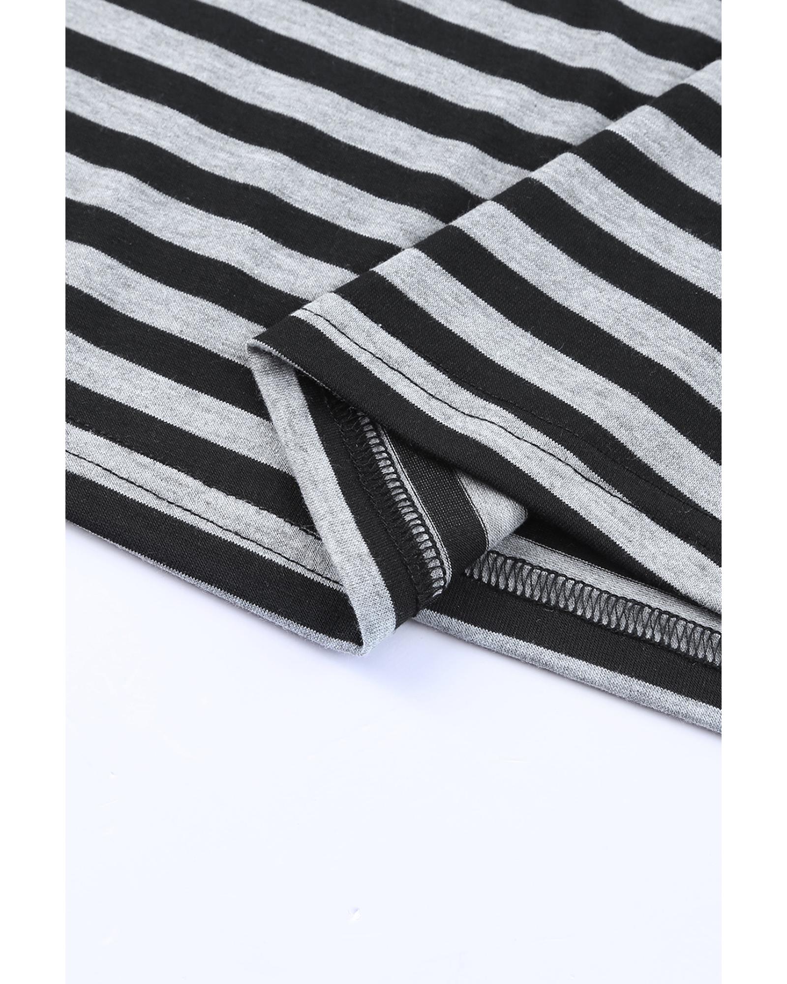 Azura Exchange Butterfly Sleeve Striped T-Shirt - XL Secondary image
