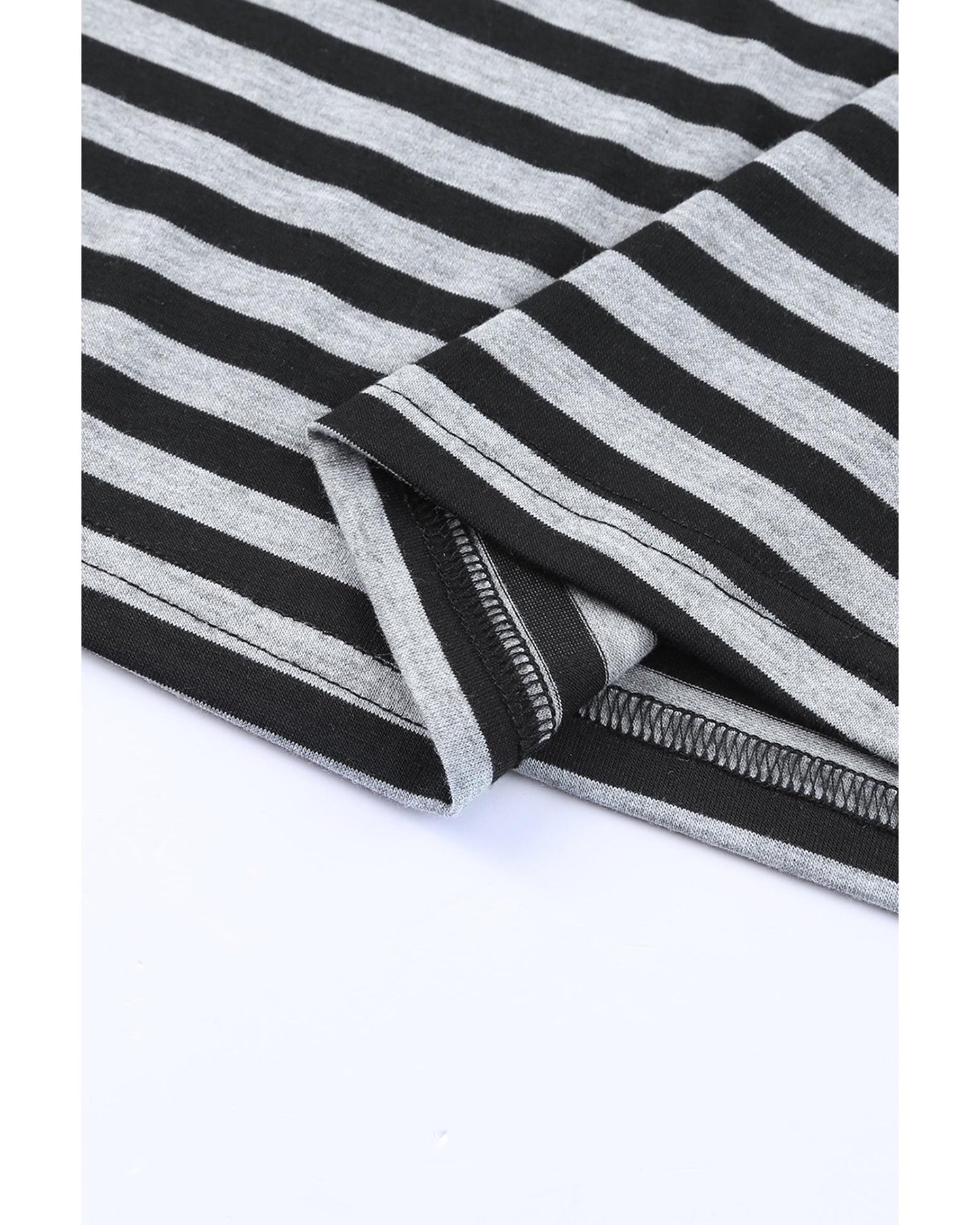 Azura Exchange Butterfly Sleeve Striped T-Shirt - XL