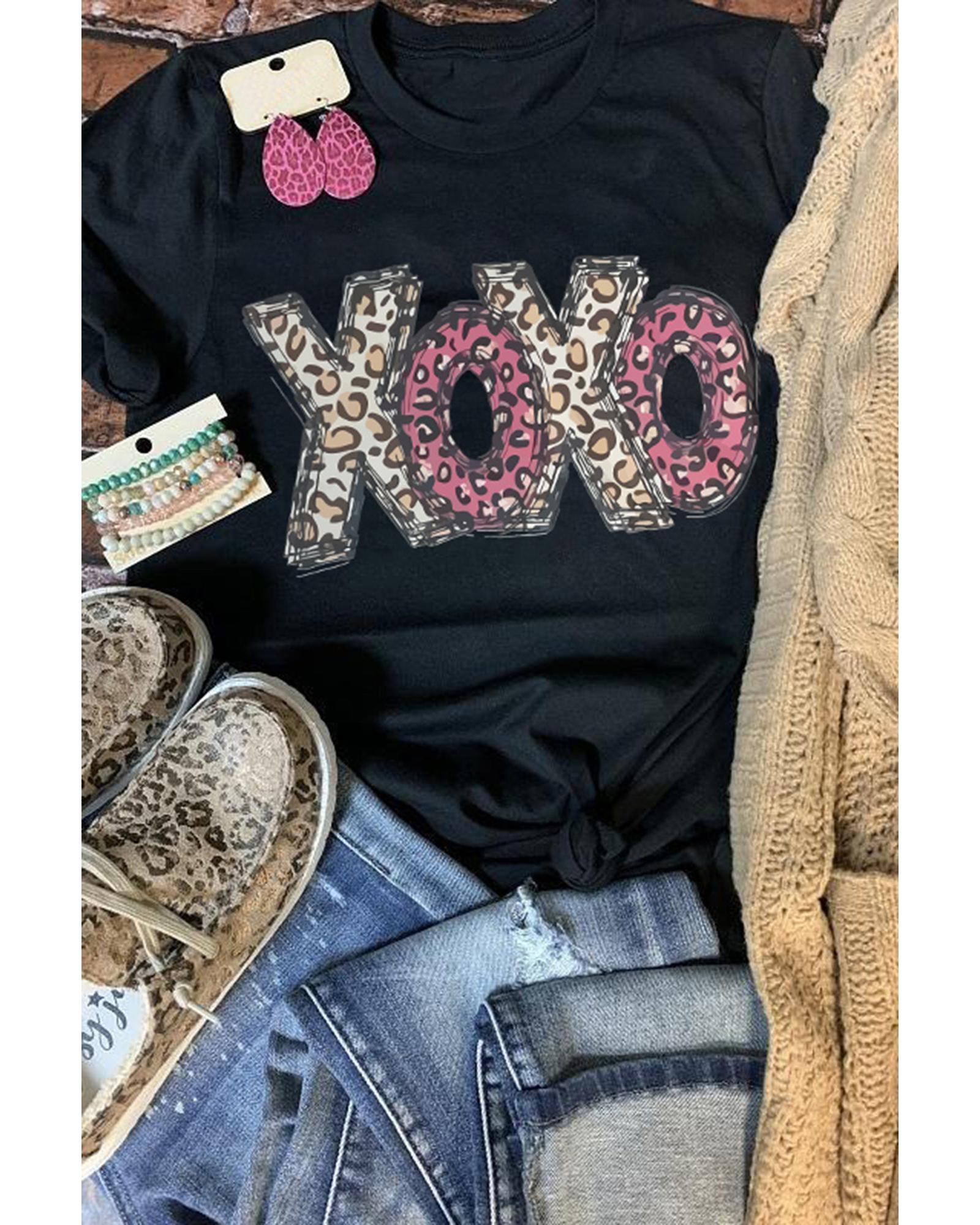 Azura Exchange Leopard Letter Print T Shirt - 2XL Secondary image