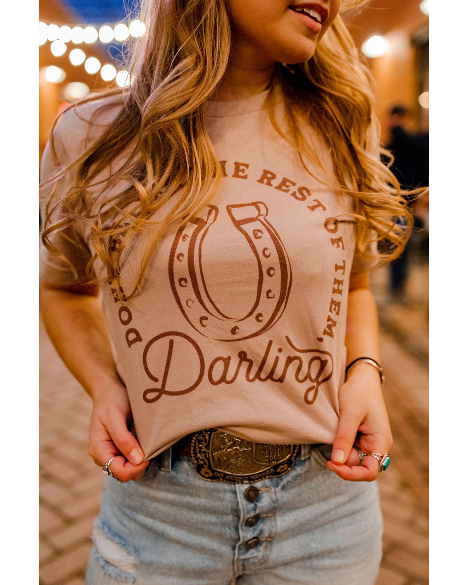 Azura Exchange Darling Letter Graphic Print T-Shirt - M Main image