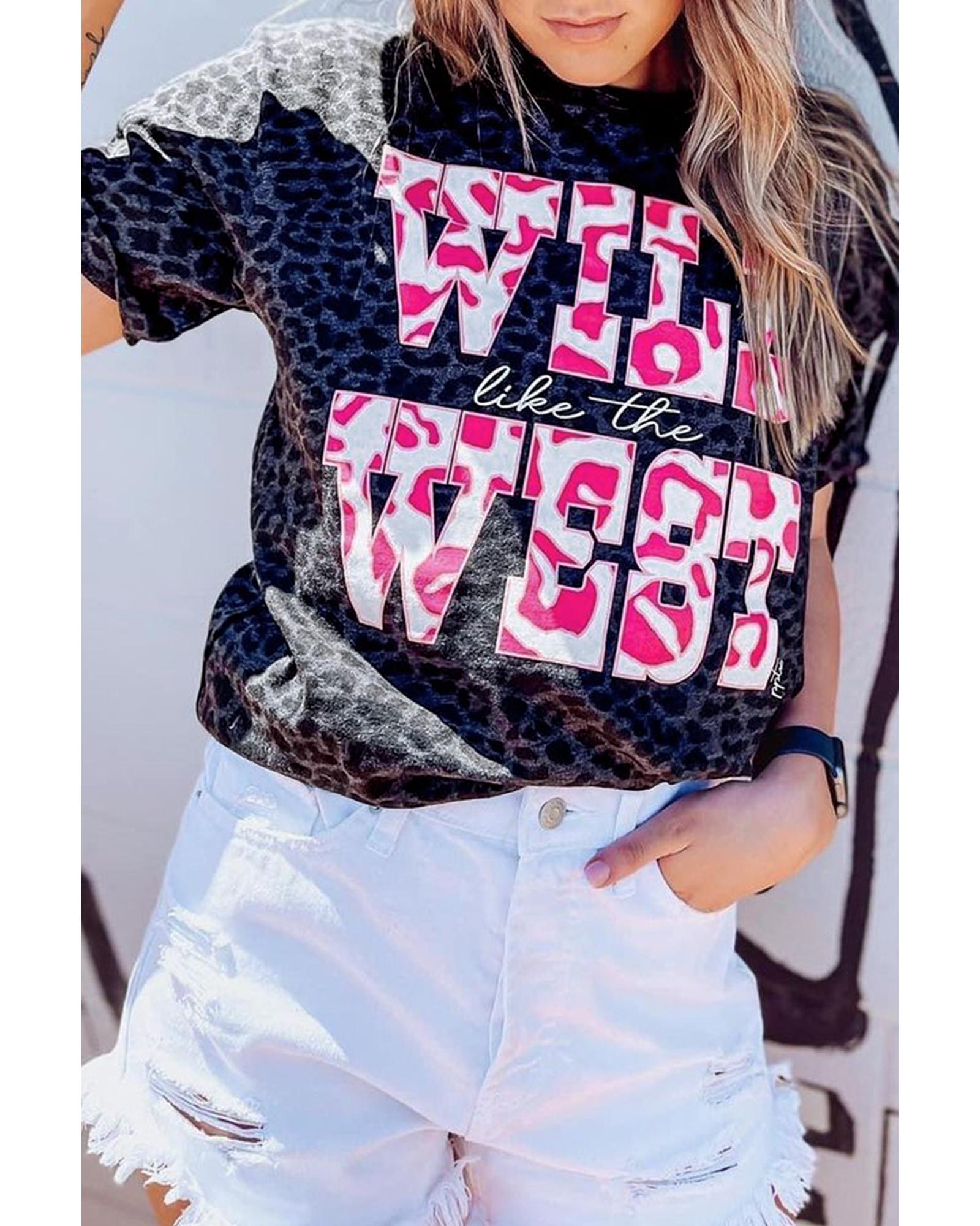 Azura Exchange Leopard Print Graphic Tee - L Main image