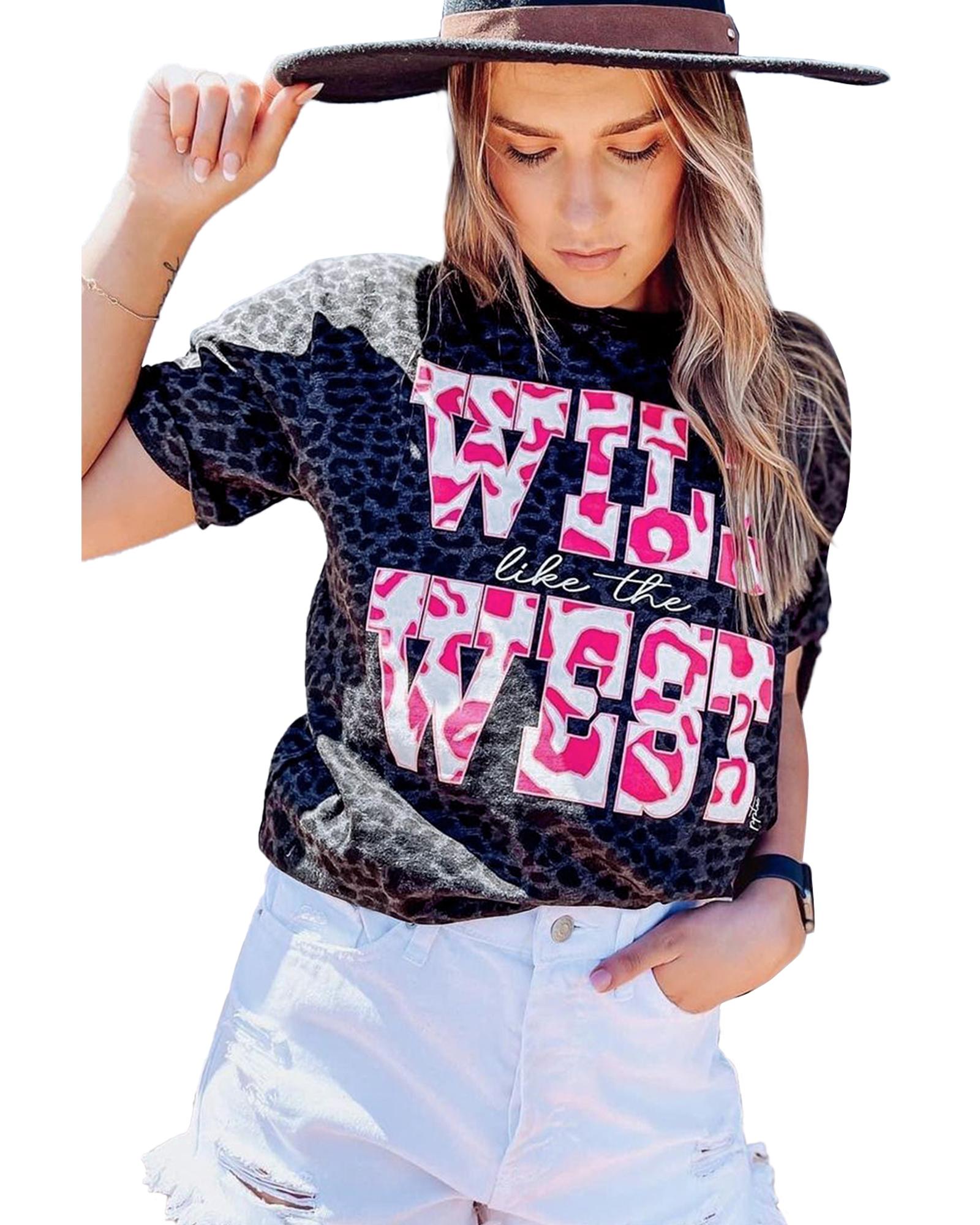Azura Exchange Leopard Print Graphic Tee - S Secondary image