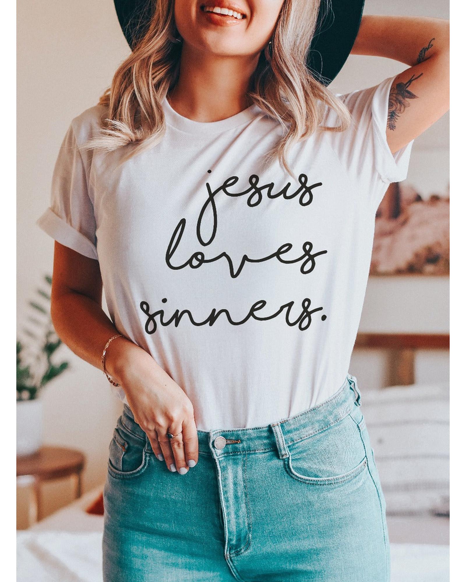 Azura Exchange Jesus Loves Sinners Funny T-Shirt - L Main image