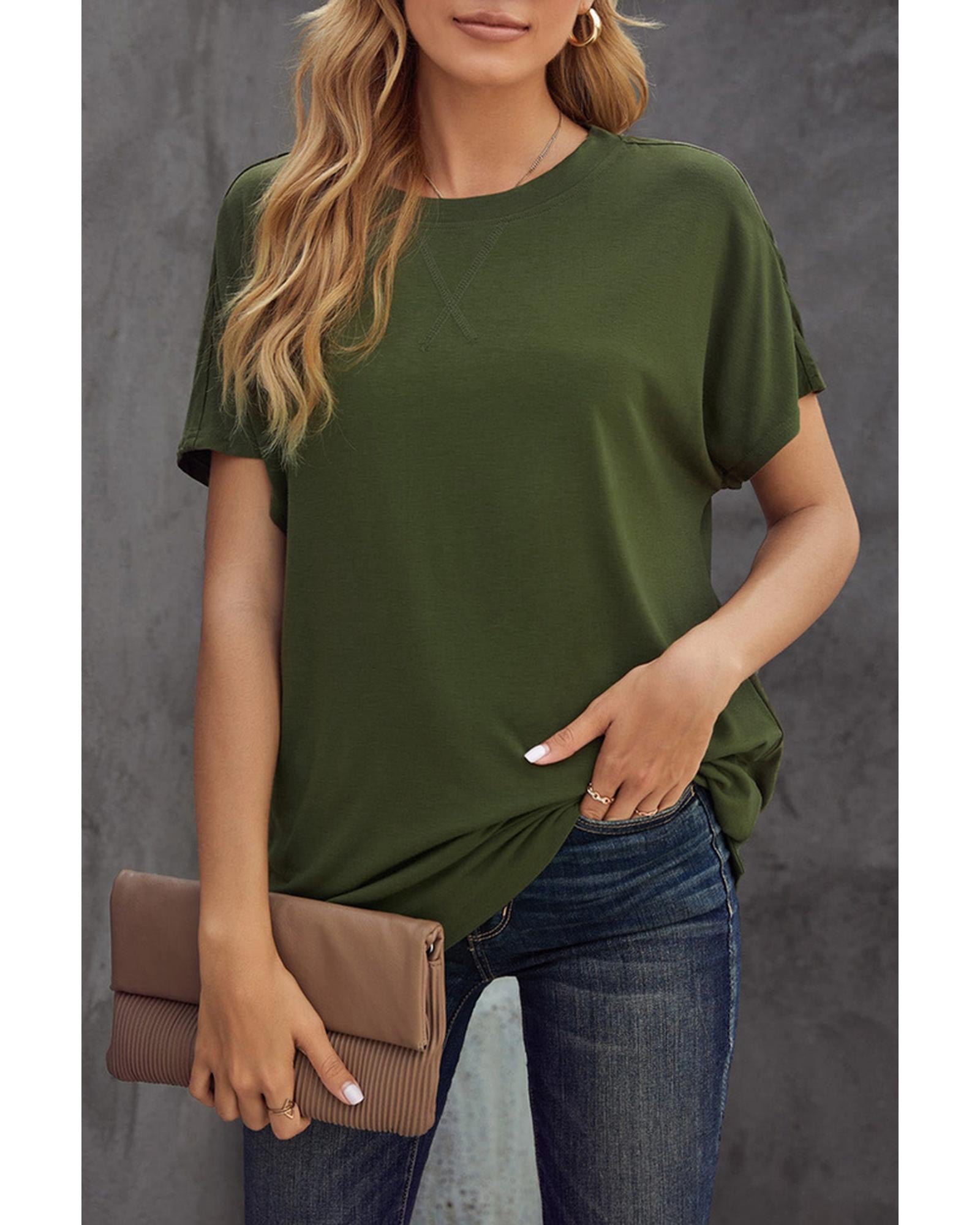 Azura Exchange Solid Color Short Sleeve Tee - S Main image