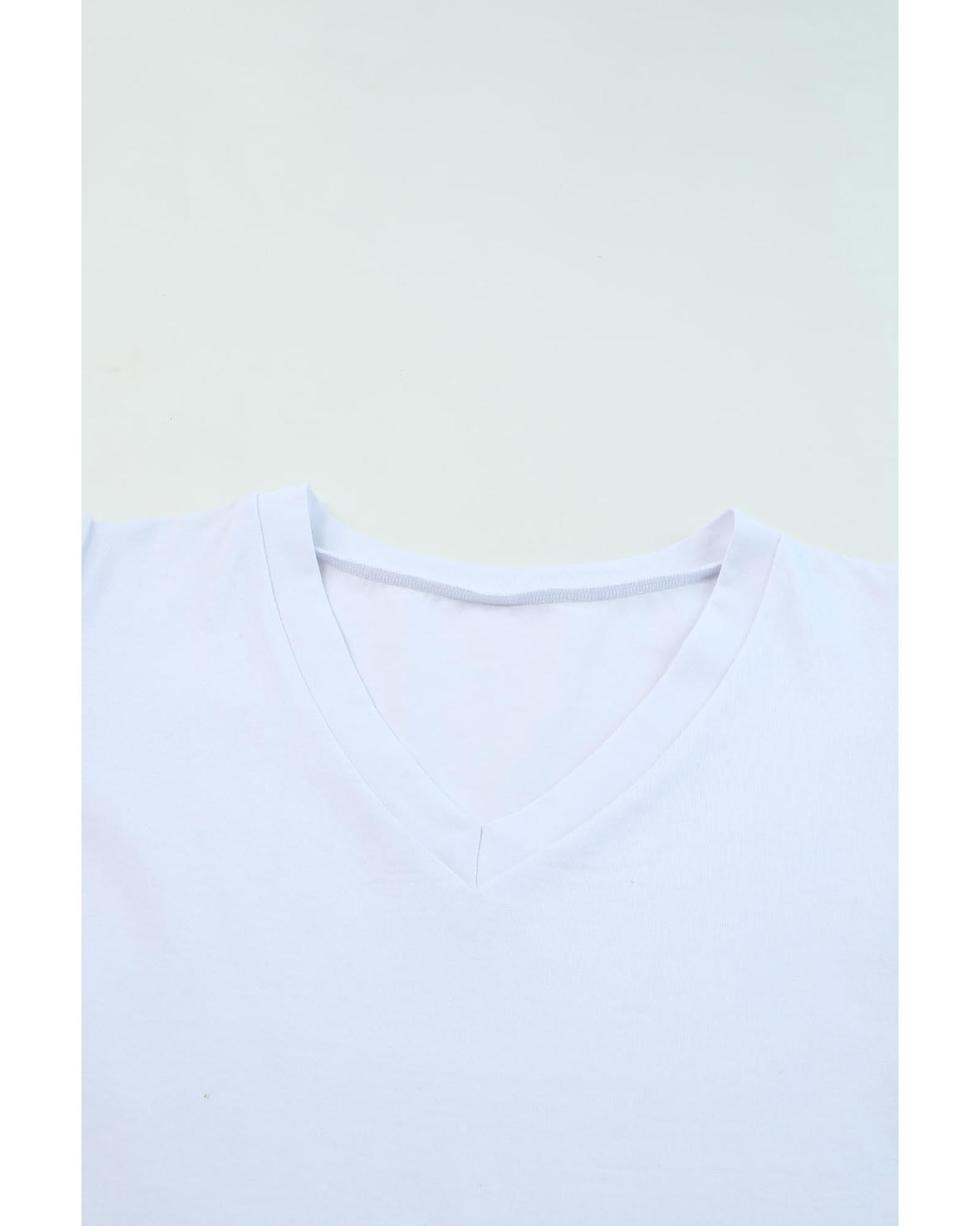 Azura Exchange V-Neck Puff Sleeve T-Shirt - XL