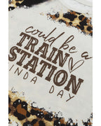 Azura Exchange Graphic Leopard Print T-Shirt - M