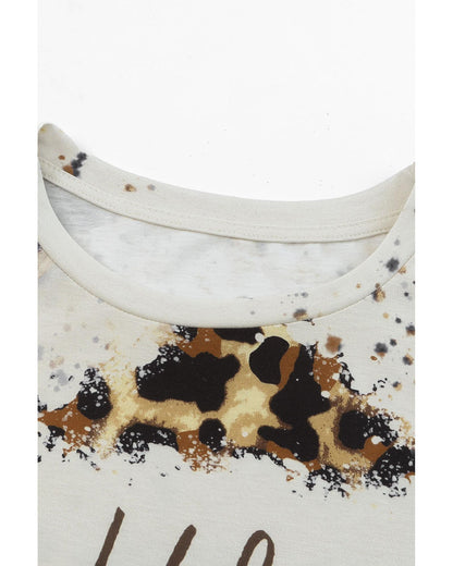 Azura Exchange Graphic Leopard Print T-Shirt - M