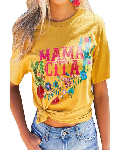 Azura Exchange Mamacita with Cactus Tee - M