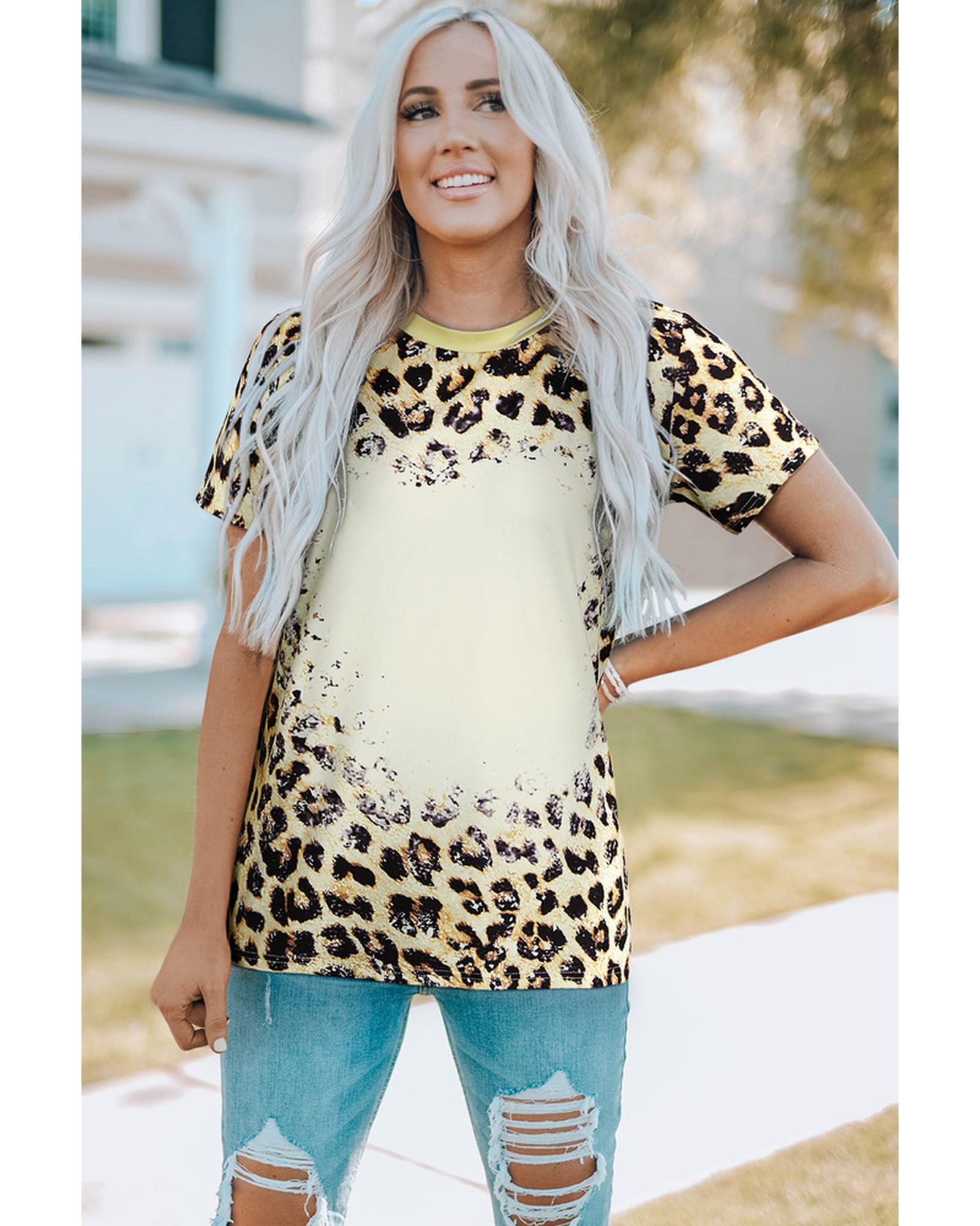 Azura Exchange Bleached Short Sleeve T Shirt - M Secondary image