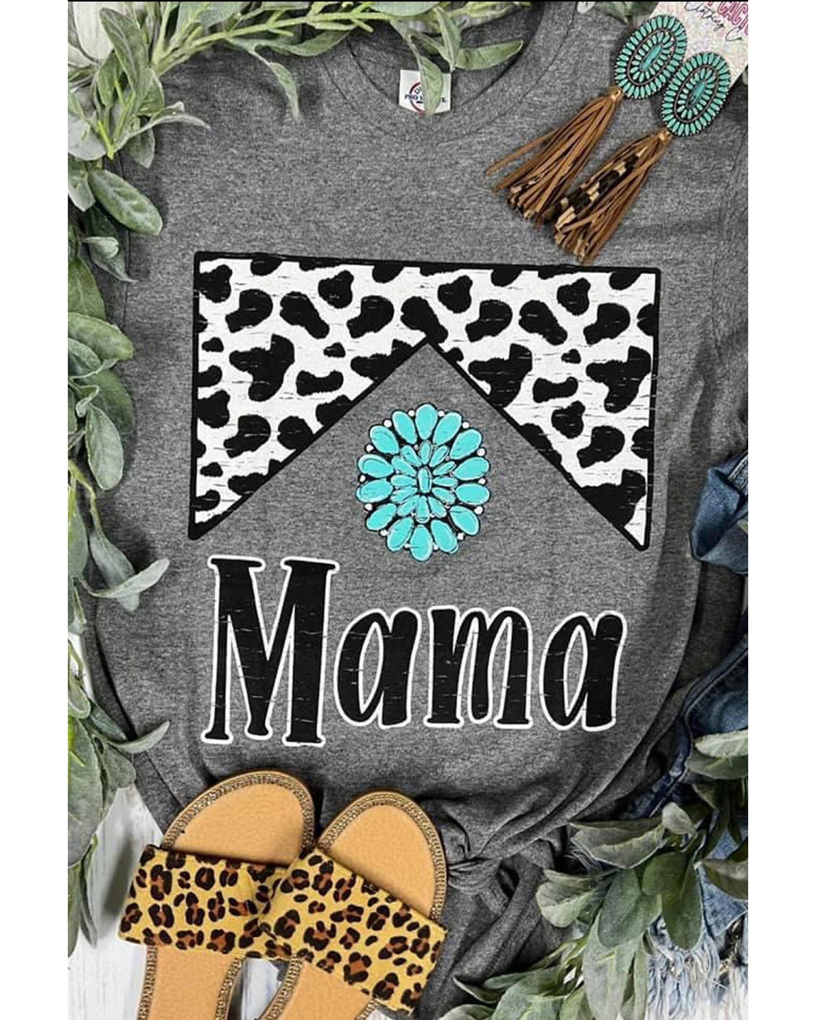 Azura Exchange Leopard Turquoise Bead Mama Graphic T-shirt - L Main image