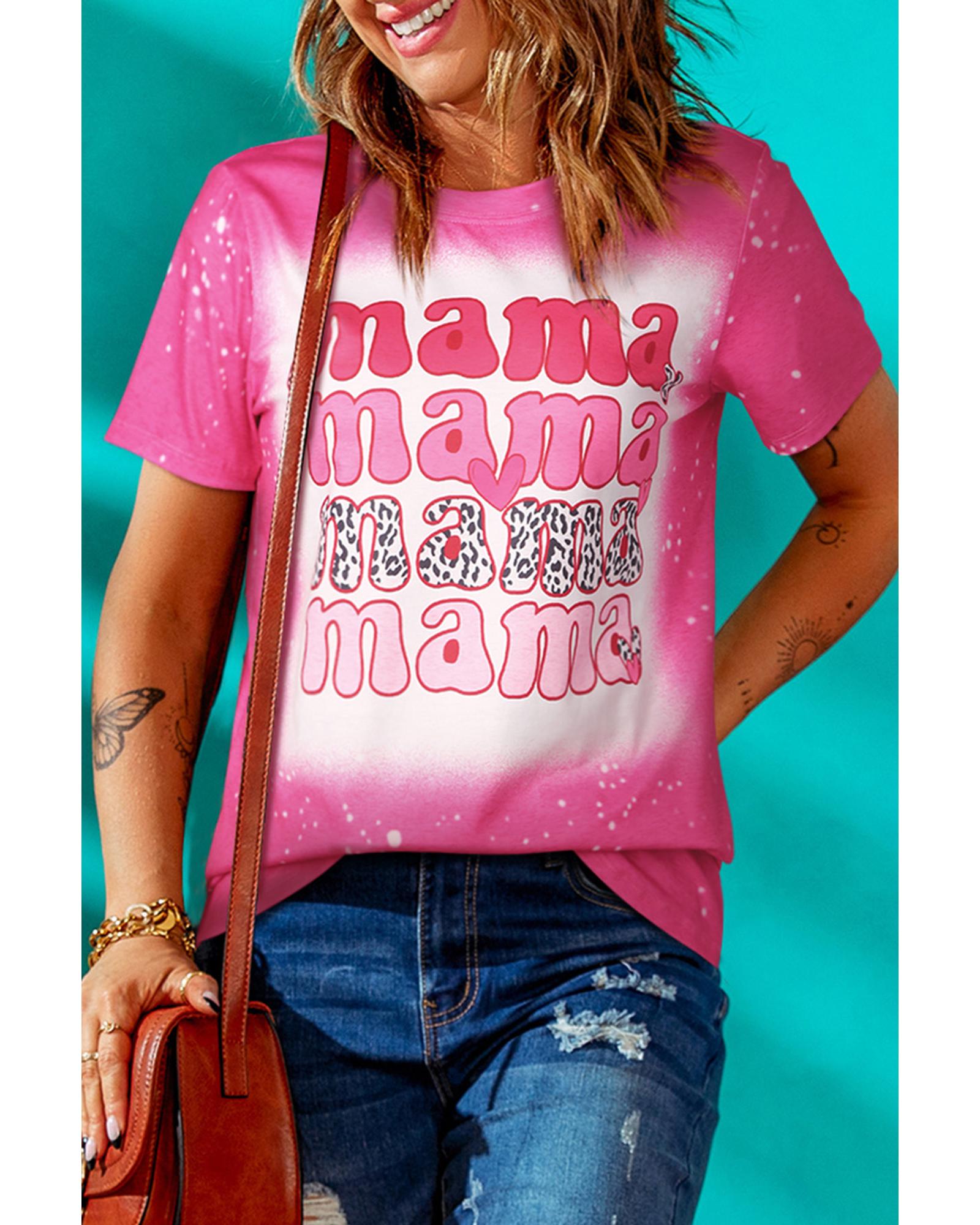 Azura Exchange Full of Mama Letter Print Tie Dye Tee - S Main image