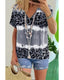 Azura Exchange Leopard Patchwork Short Sleeve Top - XL