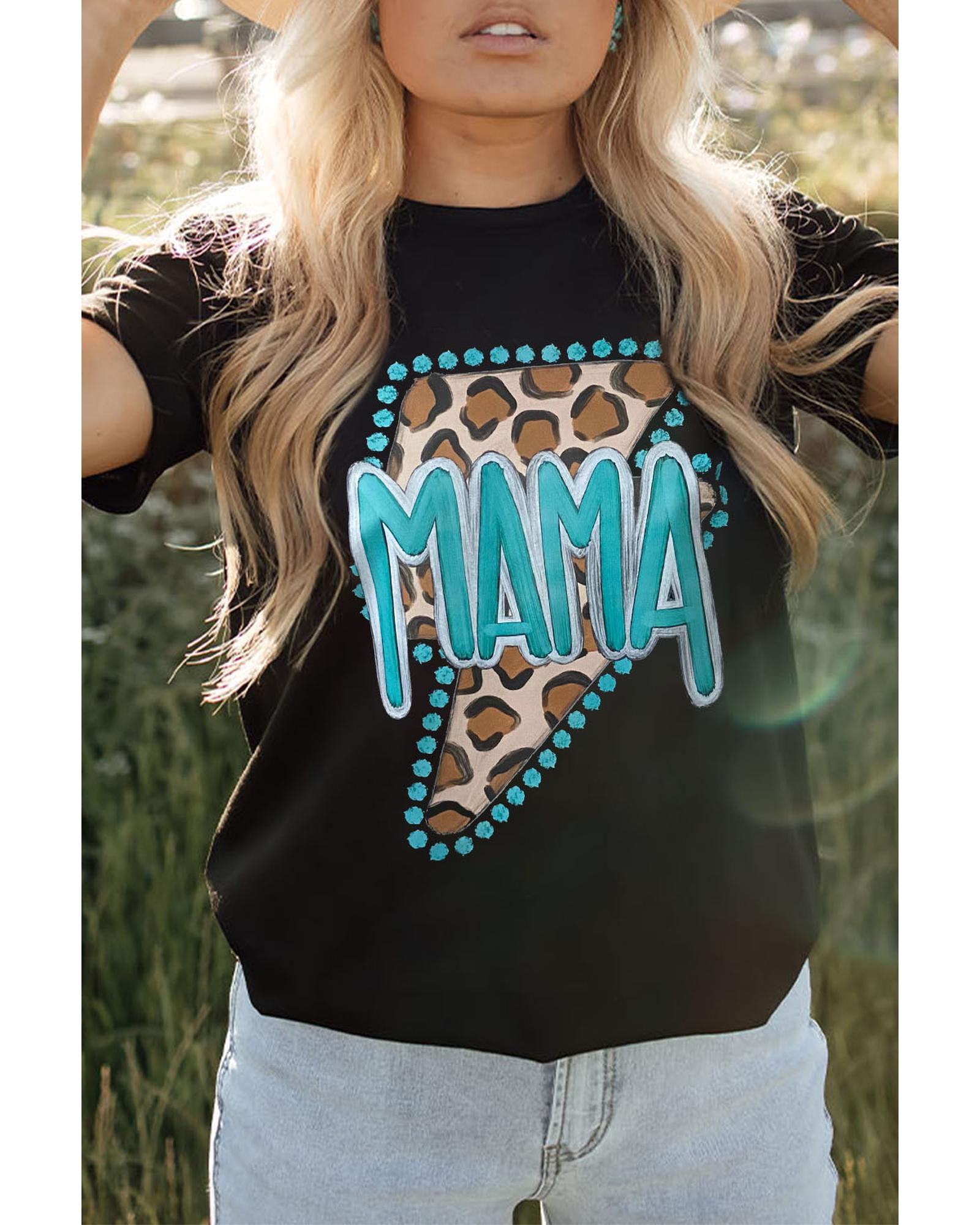 Azura Exchange MAMA Leopard Lightening Graphic Tee - 2XL Secondary image