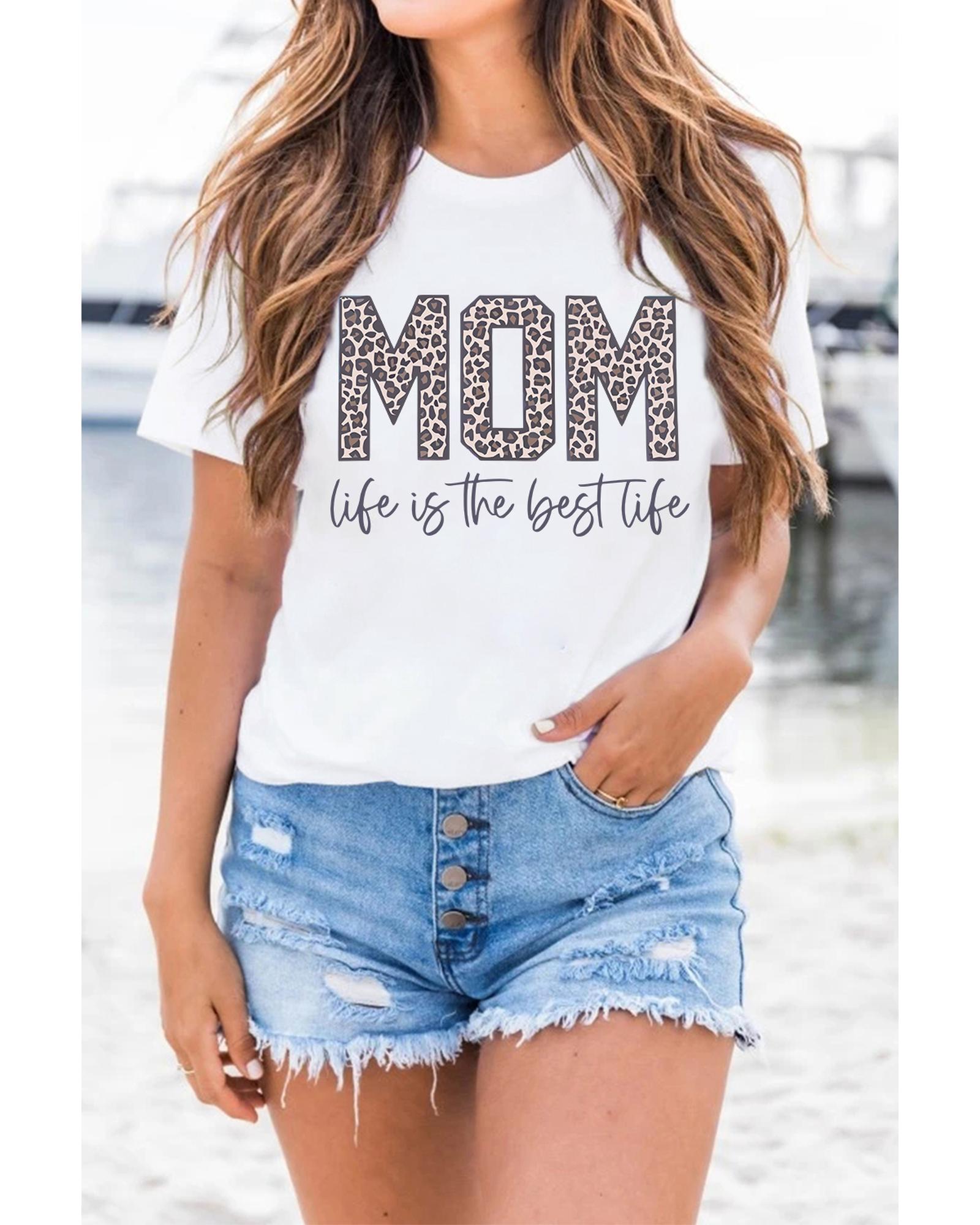 Azura Exchange Leopard Print Graphic T Shirt - L Secondary image