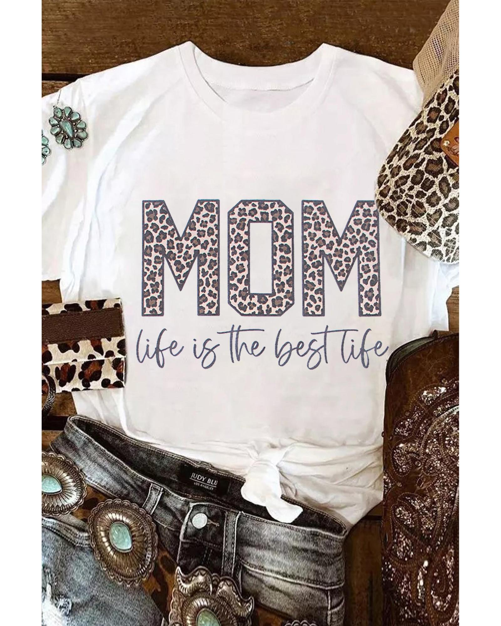 Azura Exchange Leopard Print Graphic T Shirt - M Secondary image