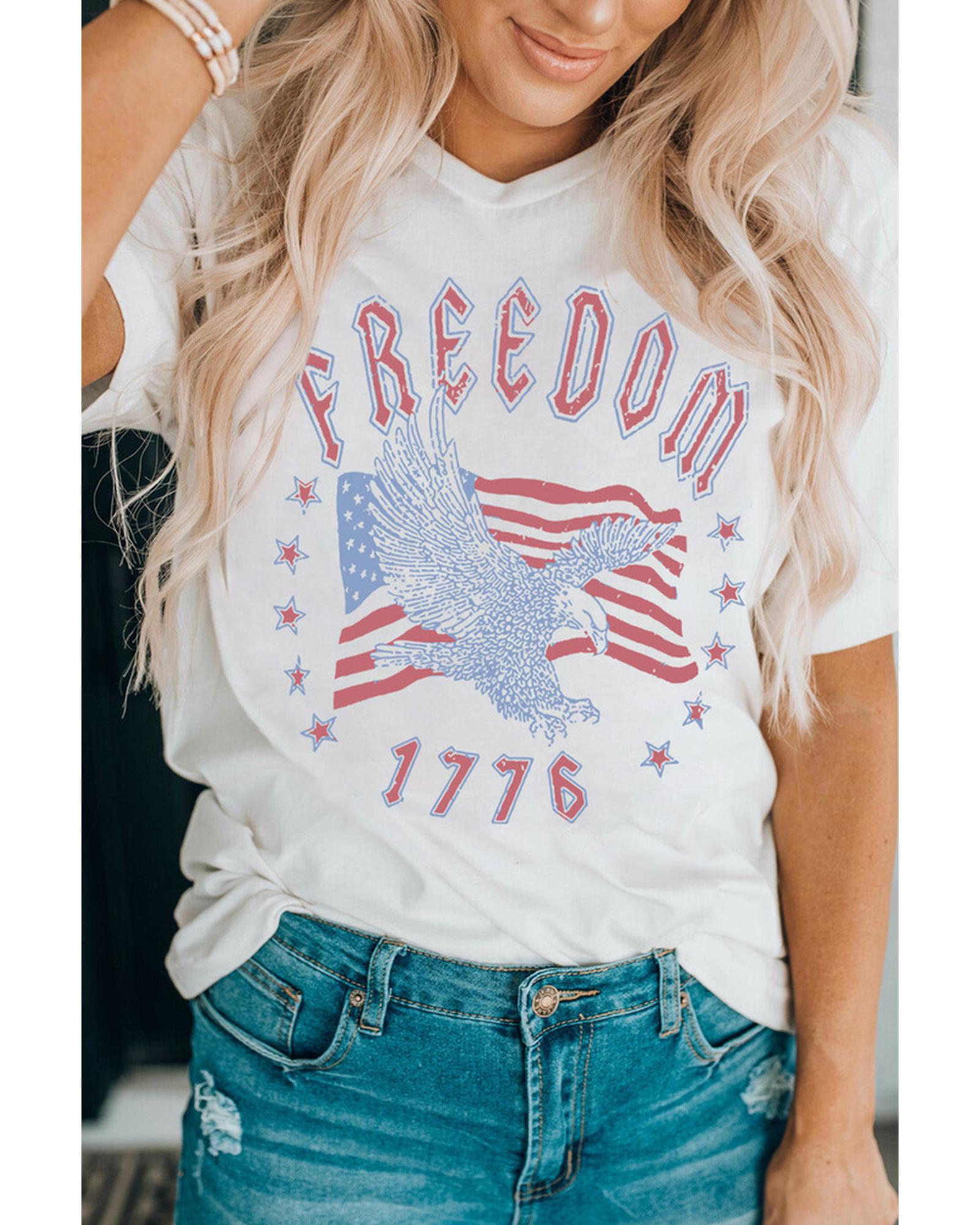 Azura Exchange Eagle Flag Print 1776 Graphic Tee - S Main image