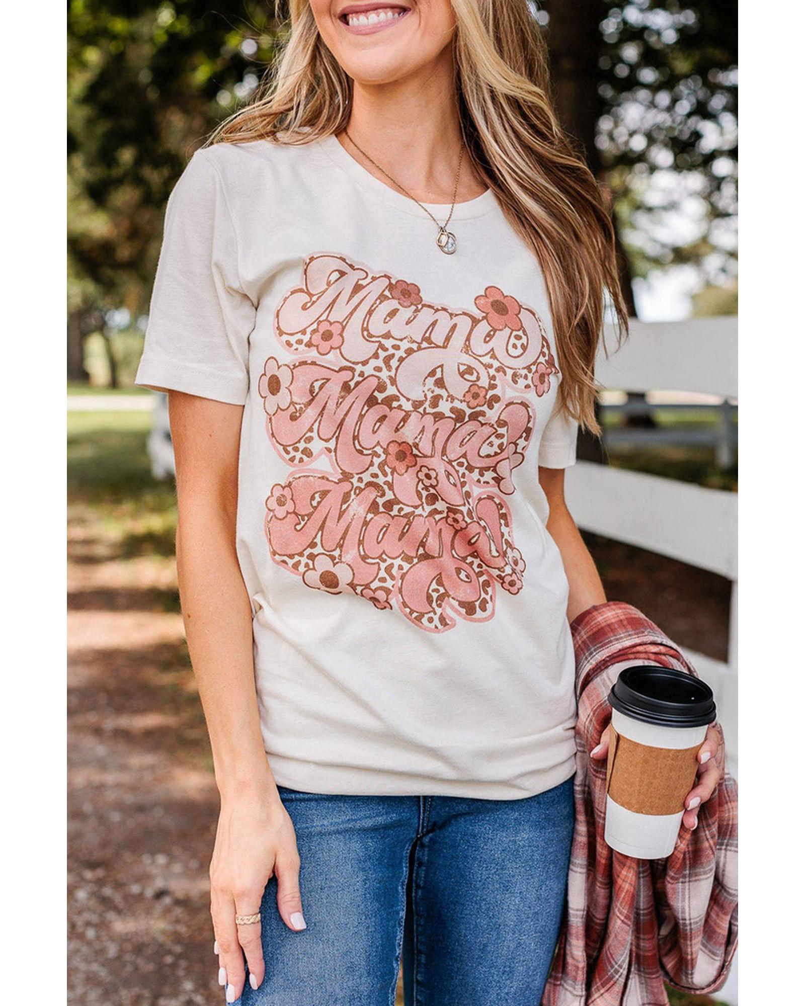 Azura Exchange Leopard Print Short Sleeve Graphic Tee - M Main image